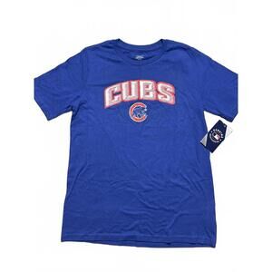 New Chicago Cubs Blue Graphic T-Shirt Baseball Youth Boys Size 14 16 kids